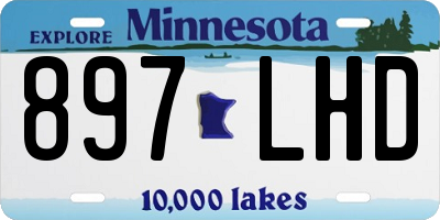 MN license plate 897LHD