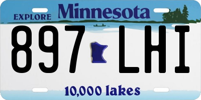 MN license plate 897LHI