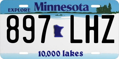 MN license plate 897LHZ