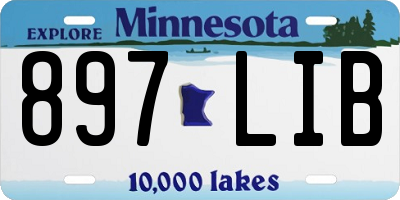 MN license plate 897LIB