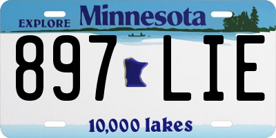 MN license plate 897LIE