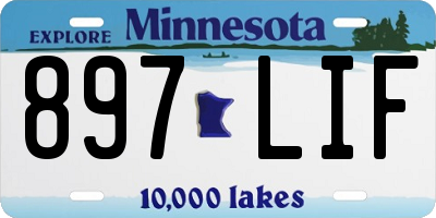 MN license plate 897LIF