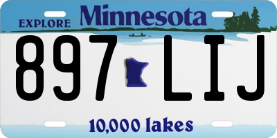 MN license plate 897LIJ