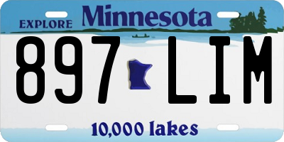 MN license plate 897LIM