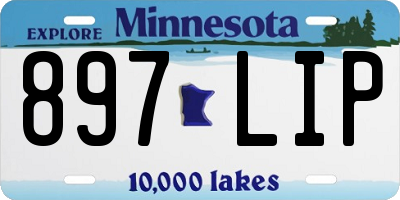 MN license plate 897LIP