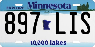 MN license plate 897LIS