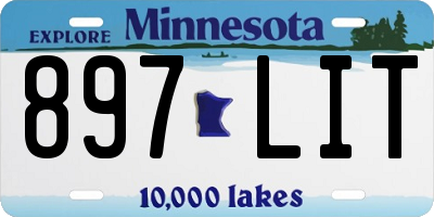 MN license plate 897LIT