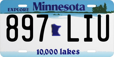 MN license plate 897LIU