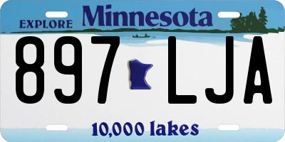 MN license plate 897LJA