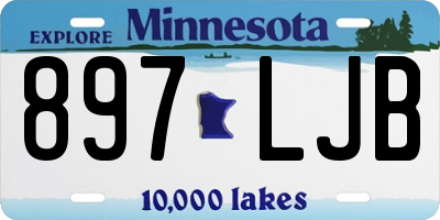 MN license plate 897LJB