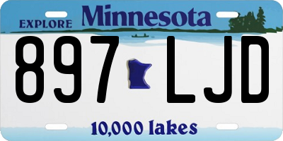 MN license plate 897LJD