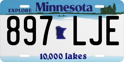 MN license plate 897LJE