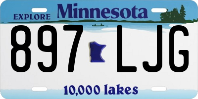MN license plate 897LJG