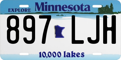 MN license plate 897LJH