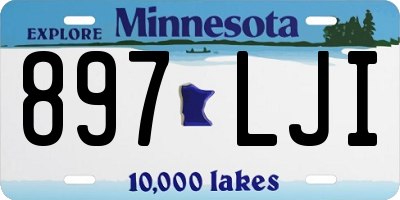 MN license plate 897LJI