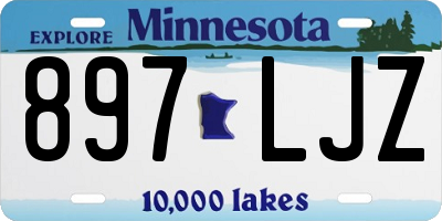 MN license plate 897LJZ