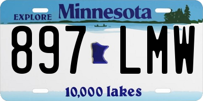 MN license plate 897LMW