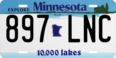 MN license plate 897LNC