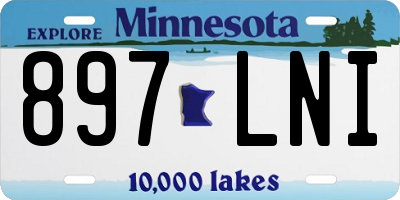 MN license plate 897LNI