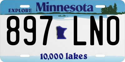 MN license plate 897LNO