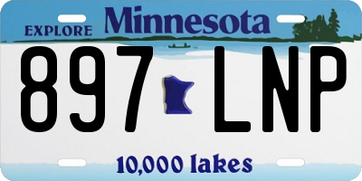 MN license plate 897LNP