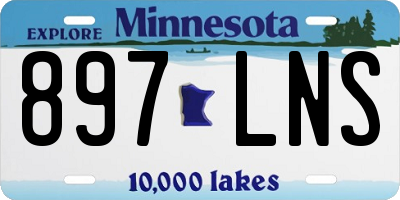 MN license plate 897LNS