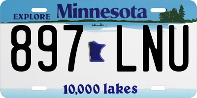 MN license plate 897LNU