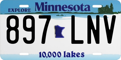MN license plate 897LNV