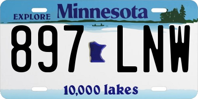 MN license plate 897LNW