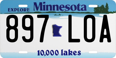 MN license plate 897LOA