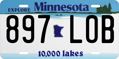 MN license plate 897LOB