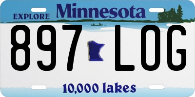 MN license plate 897LOG