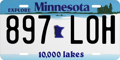 MN license plate 897LOH