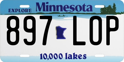 MN license plate 897LOP