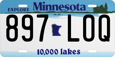 MN license plate 897LOQ