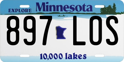MN license plate 897LOS