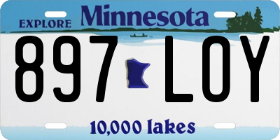 MN license plate 897LOY