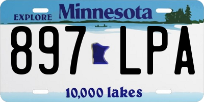 MN license plate 897LPA