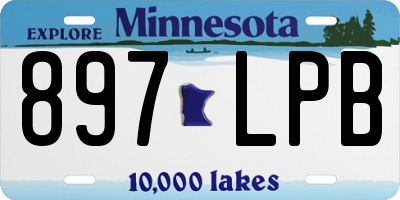 MN license plate 897LPB