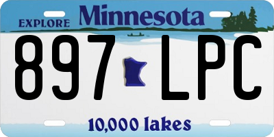 MN license plate 897LPC