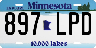 MN license plate 897LPD