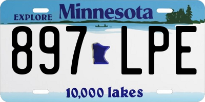 MN license plate 897LPE