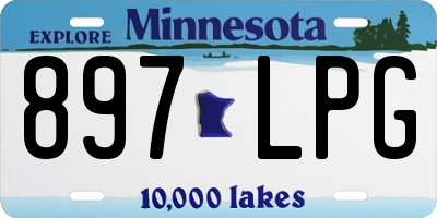 MN license plate 897LPG