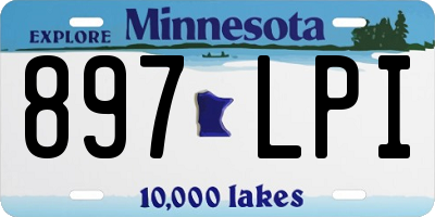 MN license plate 897LPI