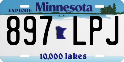 MN license plate 897LPJ