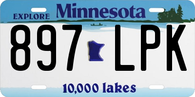 MN license plate 897LPK