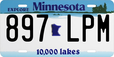MN license plate 897LPM