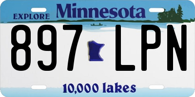 MN license plate 897LPN
