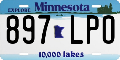 MN license plate 897LPO