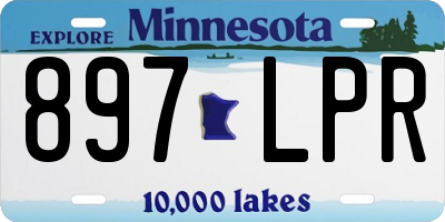 MN license plate 897LPR